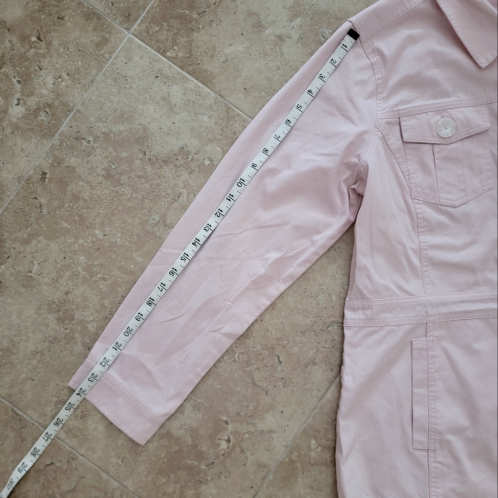NWOT XL 100% Cotton Button-Front Shirt Jacket in Soft Pink Christopher & Banks - Picture 6 of 14